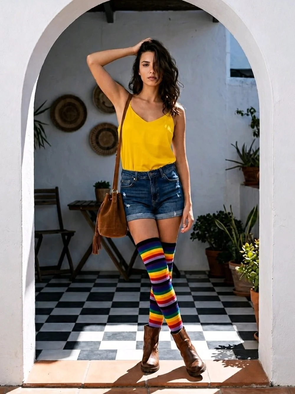 NEW! 🌈 🧦 PRIDE & SOLIDARITY Rainbow Striped HIGH SOCKS CUTE BOLD UNISEX FUN OS